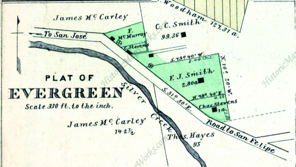 Map 004, Saratoga, Evergreen, Santa Clara, San Antonio, Mountai