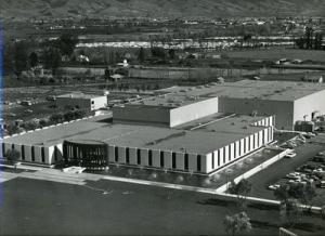 Mercury News archives -- An aerial photo of the San Jose Mercury News facility on Ridder Park Drive taken shortly after the plant opened in 1965. Note the lack of development around the building.