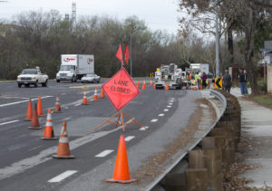 The corner of Yerba Buena Road and Edenwood Drive where 24-year-old Kiran Pabla was killed in an accident is blocked off from traffic in San Jose, Calif., on Tuesday, Jan. 27, 2015. Pabla, a bystander, was killed in an accident involving two speeding cars thought to be racing. (LiPo Ching/Bay Area News Group)