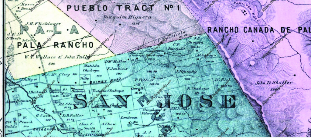 Map 006, San Jose, Evergreen, Silver Creek, Mount Pleasant, Pal